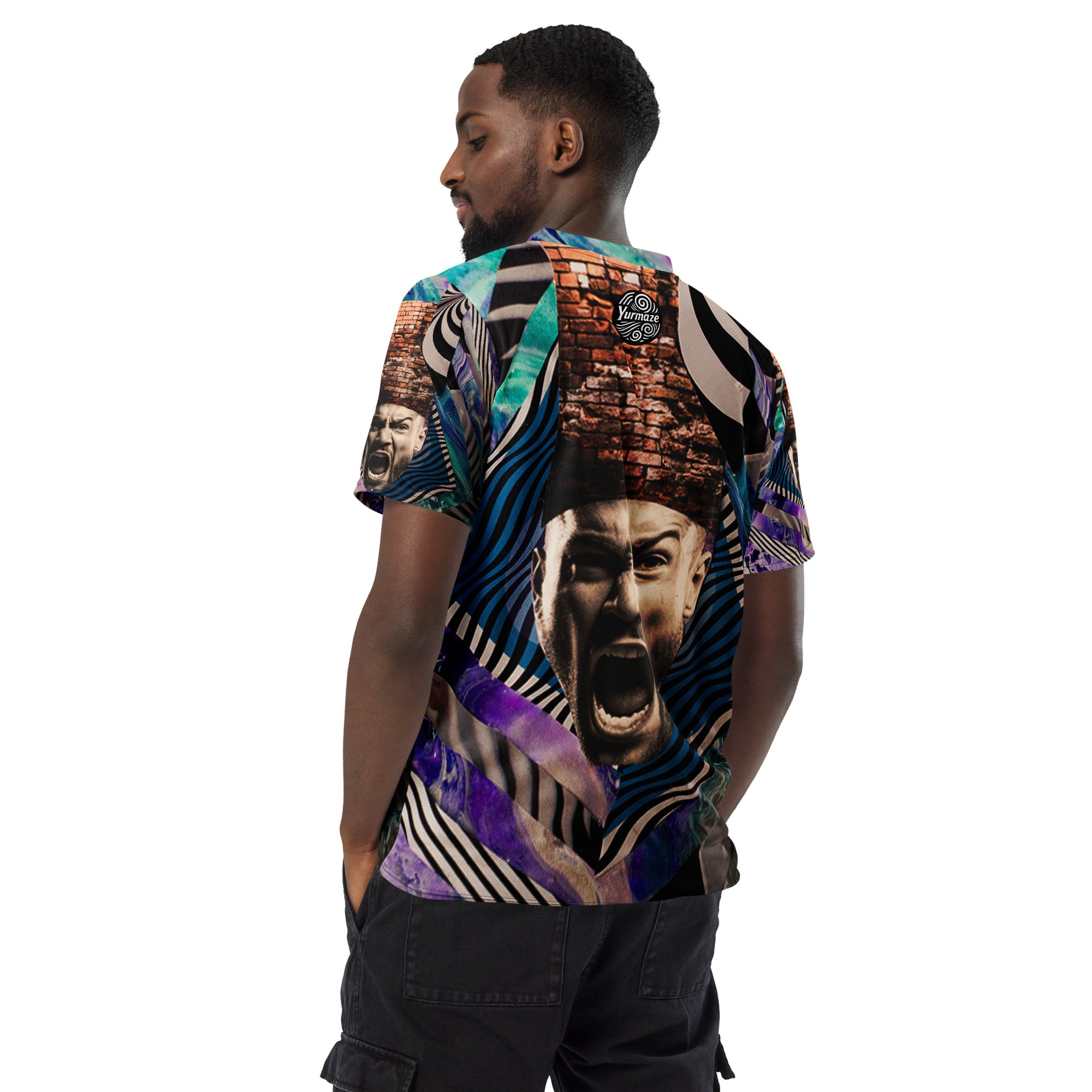 Yurmaze t shirt from the back showcasing original artwork, ideal for tees t shirt lovers and collectors of artistic t shirts.