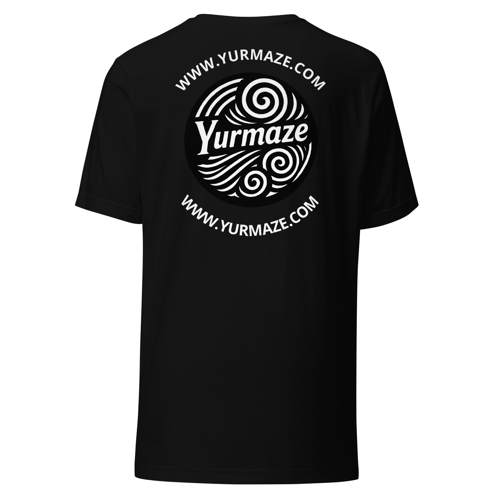 Back view of Yurmaze eco-friendly unisex t-shirt made from recycled materials